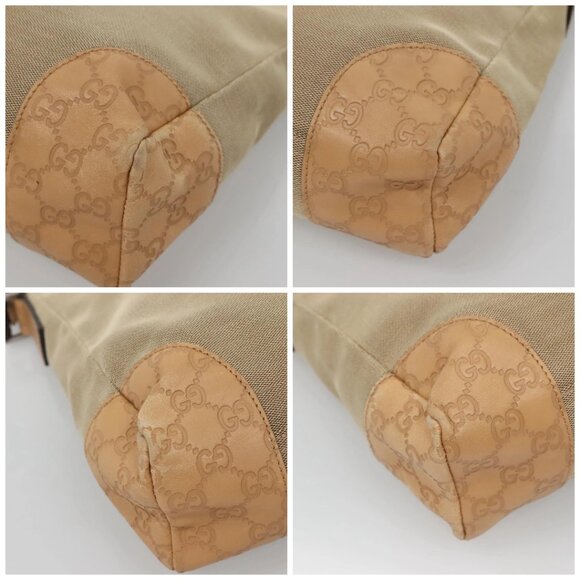 GUCCI Guccissima Shoulder Bag Canvas Beige Silver 257301 Auth ep10403 - Picture 16 of 16